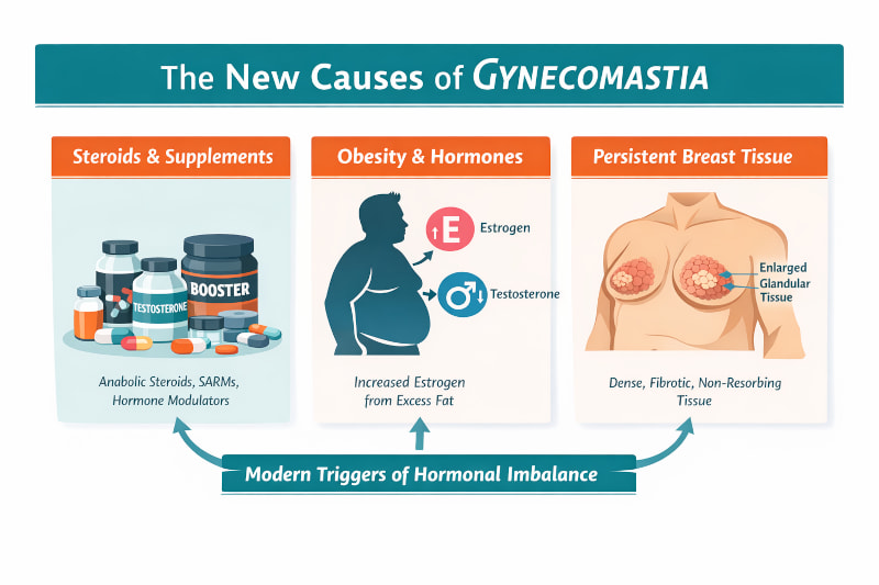 What Causes Gynecomastia in Men? Steroids, Supplements, Obesity, and Hormones Explained